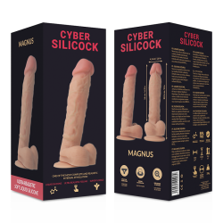 Cyber Silicock - Strap-On Magnus Silicone Liquide Avec 3 Anneaux Gratuits 20.5 Cm -O- 4.1 Cm